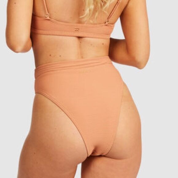 Billabong Tanlines Ceci High-Waisted Rise Tan Color Bikini Swim Bottoms Small - Picture 5 of 9